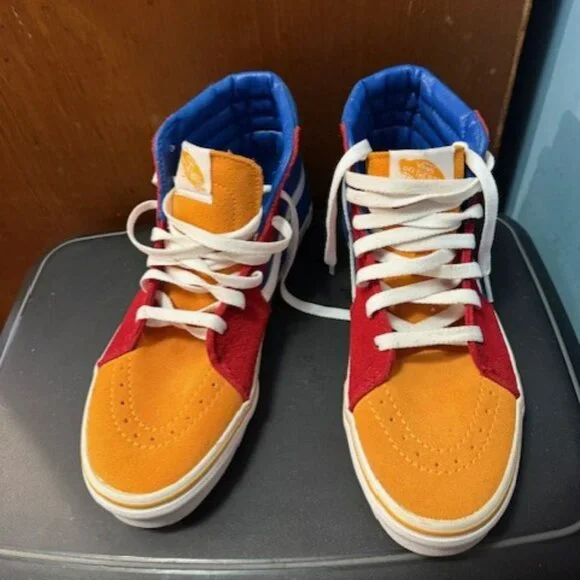 NWOT- Retro Vans Sk8-Hi colorblock suede multicolor – Unisex - 5Y / WM6.5 - RARE - Picture 12 of 16